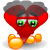 Sad crying heart animated emoticon