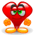 Shocked heart animated emoticon