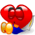 Sleeping heart animated emoticon