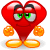 Winking heart animated emoticon