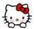 blushing hello kitty smiley