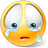 Sad and crying animated emoticon