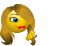 Girl blowing kiss animated emoticon