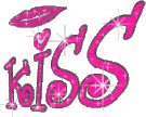 Kiss glitter animated emoticon