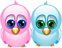 Love Birds smiley (Kiss emoticons)