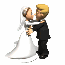 Wedding kiss animated emoticon