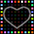 Disco heart animated emoticon