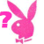 Pink playboy question mark smiley (Playboy emoticons)