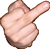 Spinning middle finger animated emoticon
