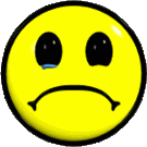 Sad Face with Tears animated emoticon