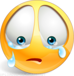 Teary Sad Face smiley (Sad Emoticons)