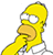 Homer Thinking smiley (Simpsons Emoticons)