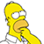 Homer Simpson thinking animated emoticon