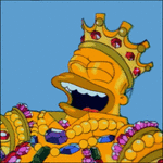 King Homer Laughing animated emoticon