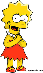 smiley of lisa simpson