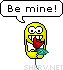 Be Mine text animated emoticon