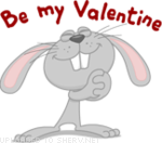Be My Valentine Love Bunny smiley (Valentine Emoticons)