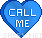 Blue Call Me Heart emoticon (Valentine Emoticons)