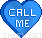 Blue Call Me Heart emoticon