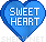Blue Sweet Heart emoticon (Valentine Emoticons)