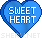 Blue Sweet Heart emoticon