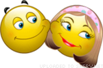 Cheek to cheek Lovers emoticon (Valentine Emoticons)