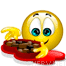 Chocolate Valentine animated emoticon