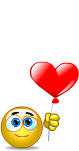 smiley of heart balloon