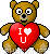 i love you teddy emoticon