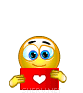 Opening a Love Letter smiley (Valentine Emoticons)