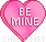 Pink Be Mine Heart emoticon (Valentine Emoticons)