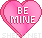 pink be mine heart emoticon