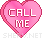Pink Call Me Heart emoticon (Valentine Emoticons)