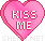 Pink Kiss Me Heart emoticon