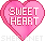 Pink Sweet Heart emoticon (Valentine Emoticons)