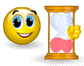 Valentine hourglass animated emoticon