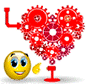 Valentine mechanical heart animated emoticon