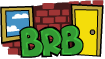 BRB letters animated emoticon