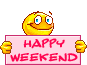 Happy Weekend animated emoticon
