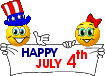 Happy July 4th animated emoticon