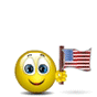 Proud to be American smiley (4th of July emoticons)