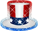 Uncle Sam's Patriotic Hat emoticon (4th of July emoticons)