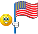USA Flag smiley (4th of July emoticons)
