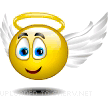 Angel with wings emoticon