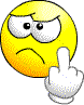 Giving the finger animated emoticon