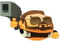 guy with gun smiley
