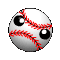 Angry baseball emoticon (Baseball smileys and emoticons)