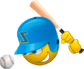 Major League baseball player emoticon (Baseball smileys and emoticons)
