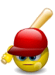 Slugger emoticon (Baseball smileys and emoticons)