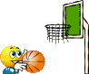 Basketball dunk animated emoticon